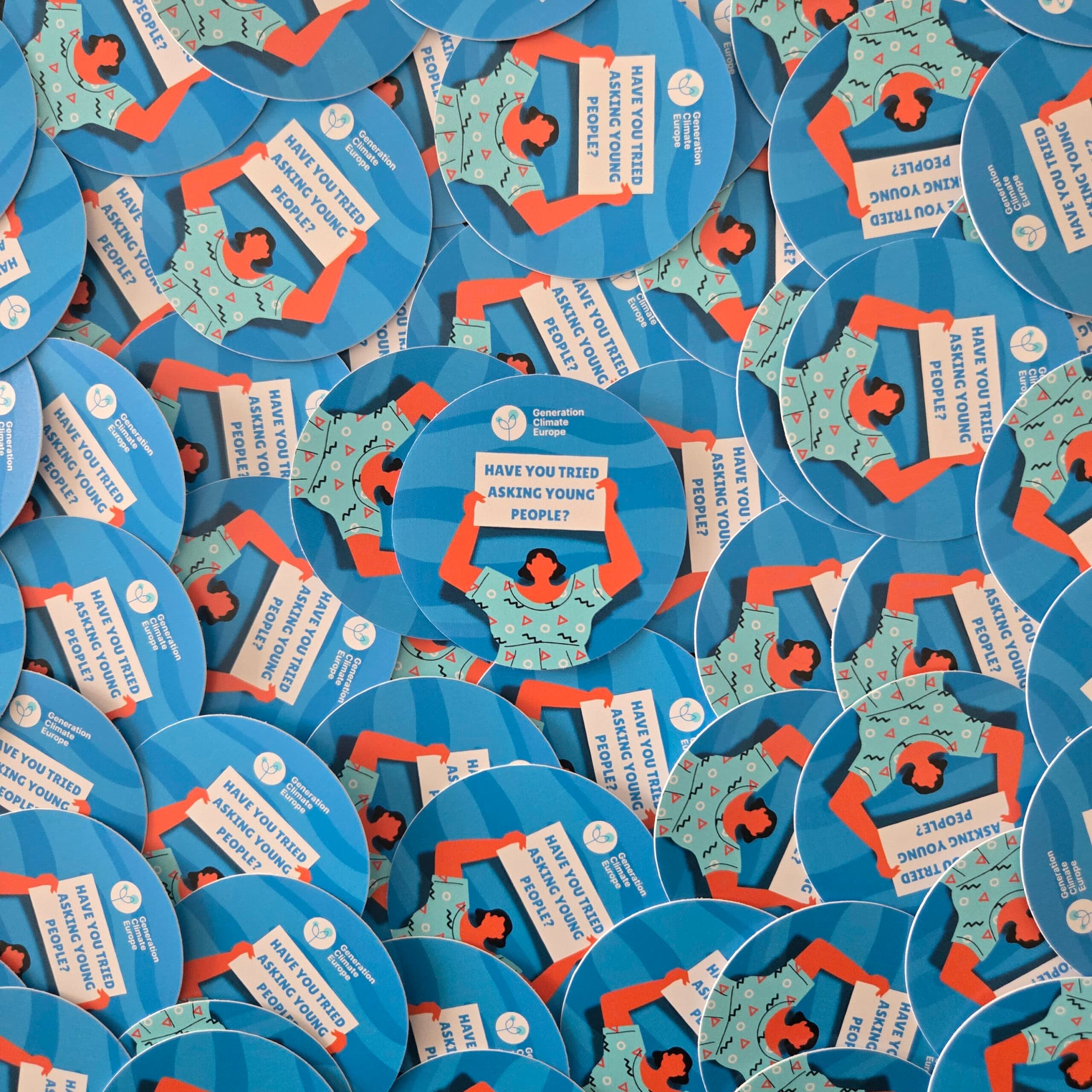 Custom stickers for Generation Climate Europe, printed by Altystick
