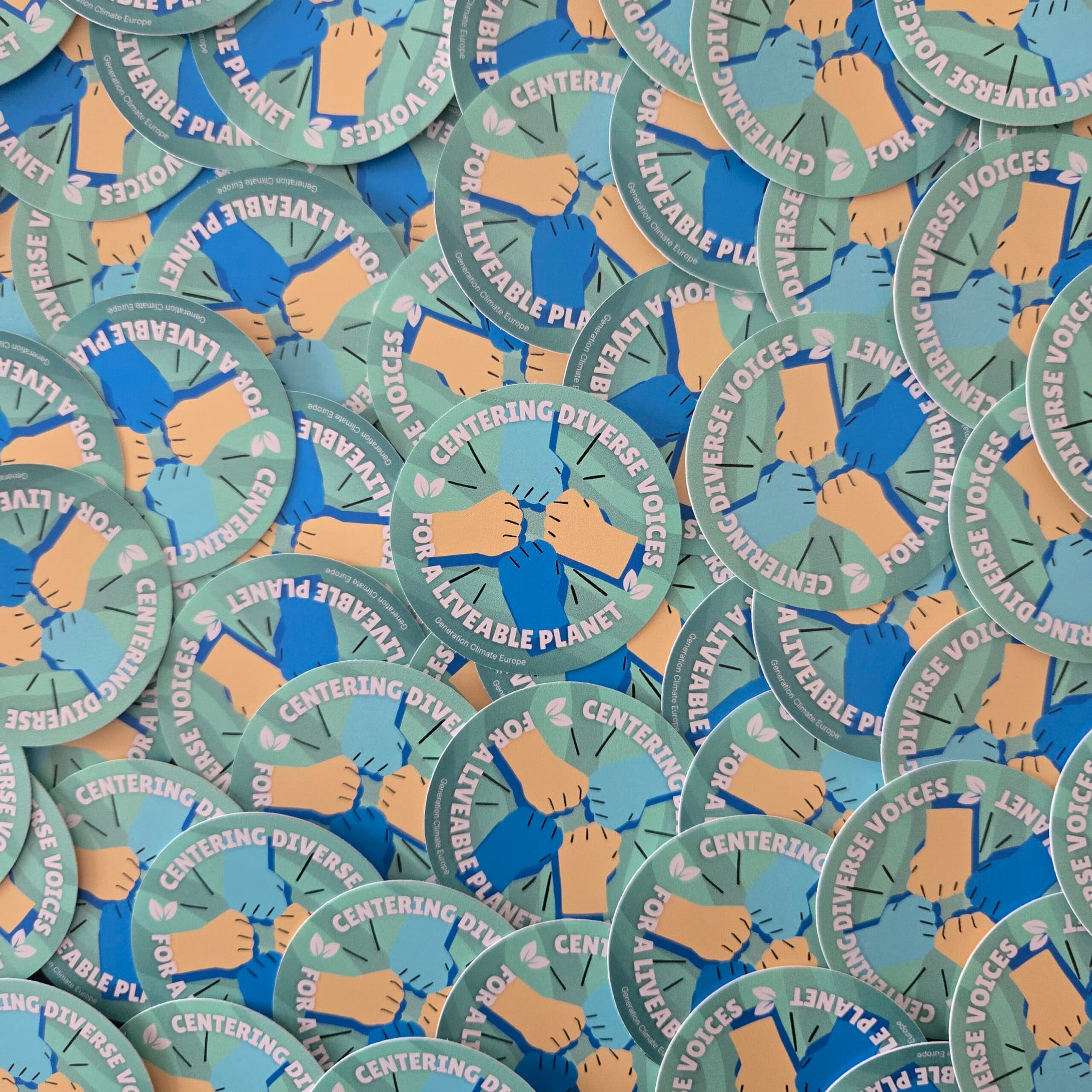Custom stickers for Generation Climate Europe, printed by Altystick