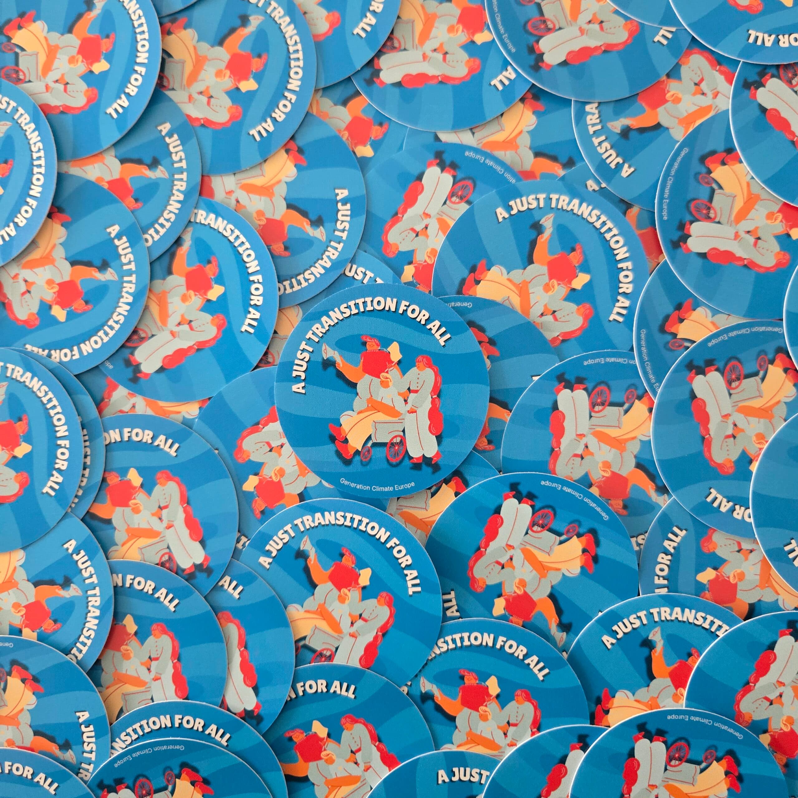 Custom stickers for Generation Climate Europe, printed by Altystick