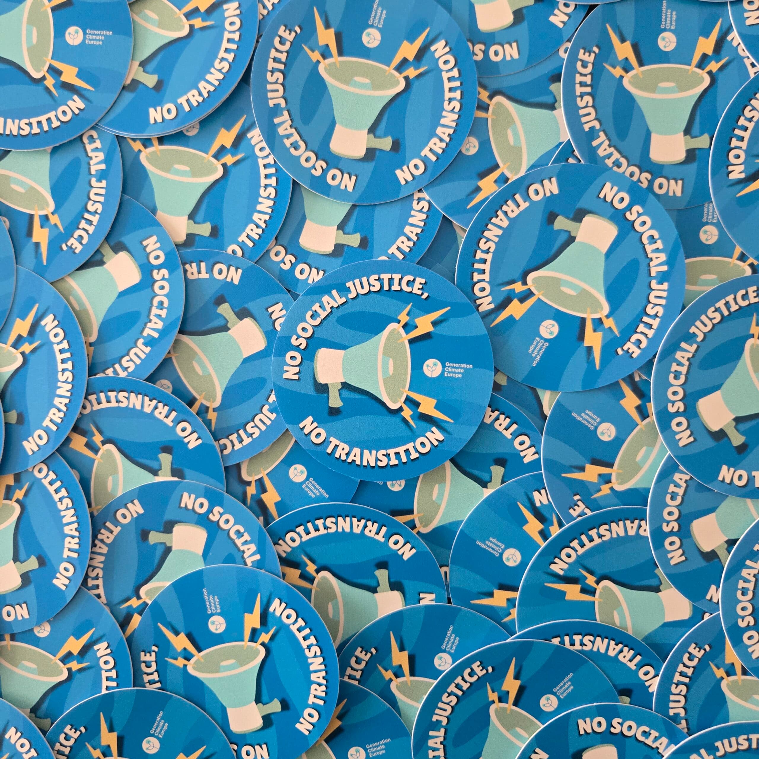 Custom stickers for Generation Climate Europe, printed by Altystick