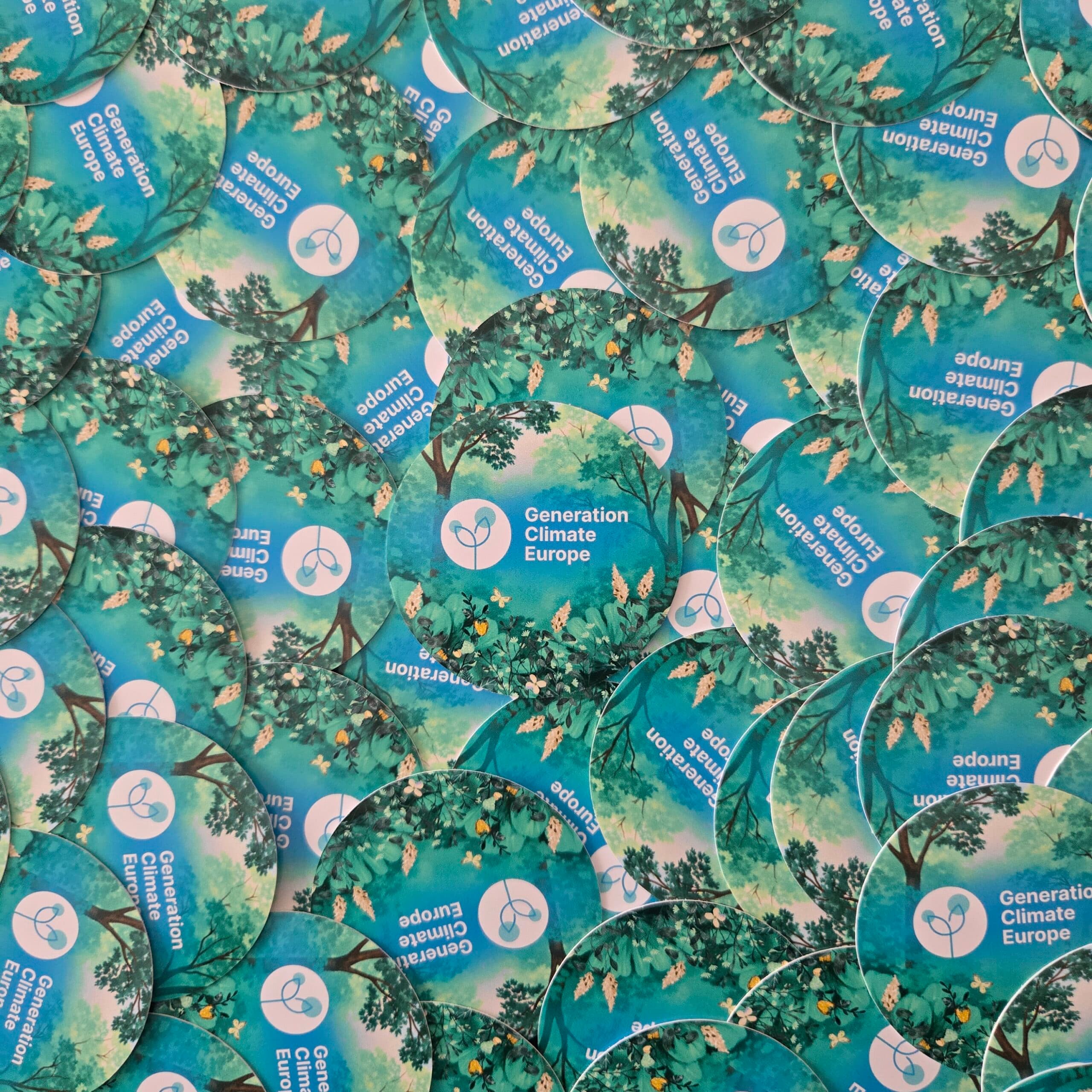 Custom stickers for Generation Climate Europe, printed by Altystick